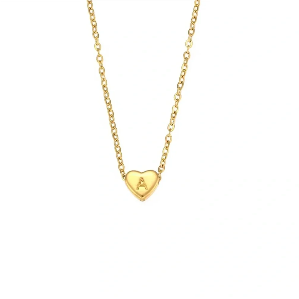 Necklace Minimalist Love Initial - A- Necklace – 18k Gold Stainless Steel